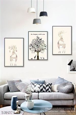 Tranh ghép con vật và cái cây
