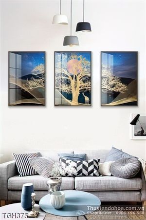 Tranh ghép cái cây mạ vàng cổ thụ