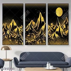 Tranh ghép núi và trăng gold đẹp