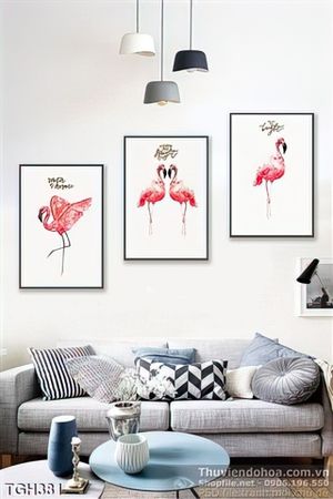 Tranh ghép hồng hạc yêu đương