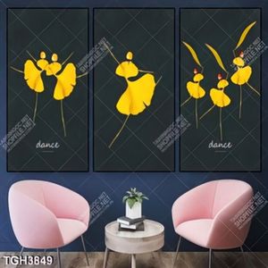 Tranh ghép lá ghép người nhảy múa
