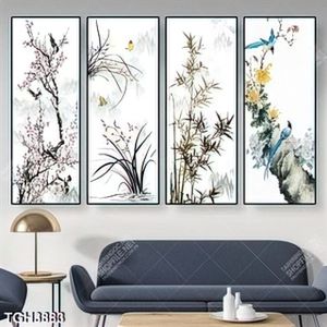 Tranh ghép 4 tấm tứ quý
