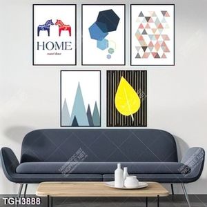 Tranh ghép 3 tấm hình học cơ bản