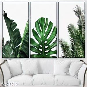 Tranh ghép 3 tấm lá cây