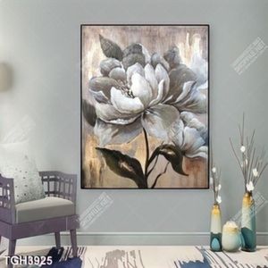 Tranh sơn dầu hoa in canvas