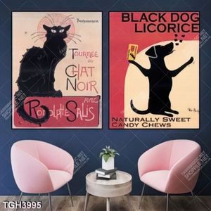 Tranh ghép 2 tấm mèo và chó