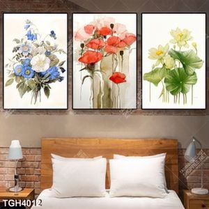 Tranh ghép sơn dầu các loại hoa
