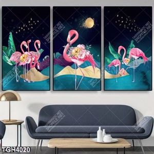 Tranh ghép 3 tấm hồng hạc