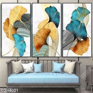 Tranh ghép 3 tấm lá nghệ thuật đẹp