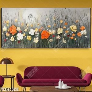 Tranh sơn dầu cánh đồng hoa