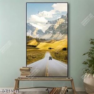 Tranh con đường và núi tuyết
