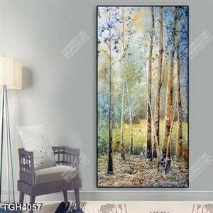Tranh sơn dầu cây rừng