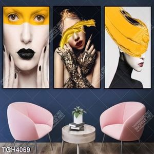 Tranh ghép 3 tấm người mẫu