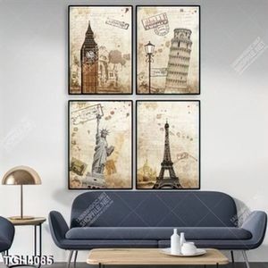 Tranh ghép 4 tấm tên kỳ quan nổi tiếng Châu Âu