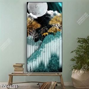 Tranh ghép hươu và cây