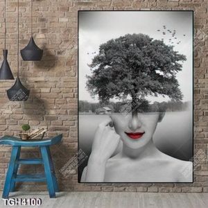 Tranh ghép cây và người mẫu