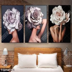 Tranh ghép 3 tấm chân dung người mẫu
