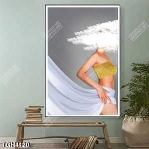 Tranh ghép người mẫu khổ dọc