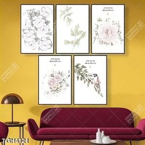 Tranh ghép 5 tấm hoa nghệ thuật