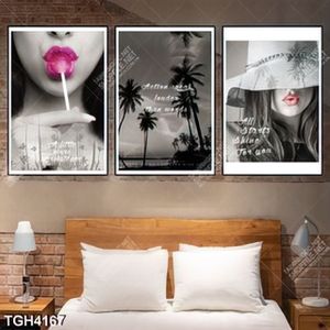 Tranh 3 tấm girl nghệ thuật