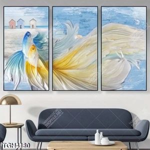 Tranh sơn dầu cá Beta trang trí đẹp