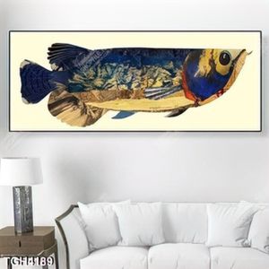 Tranh ghép cá rồng nghệ thuật