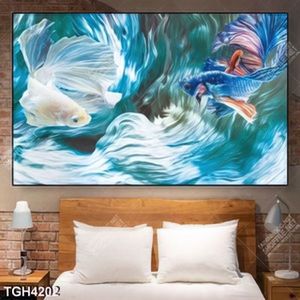 Tranh sơn dầu cá beta
