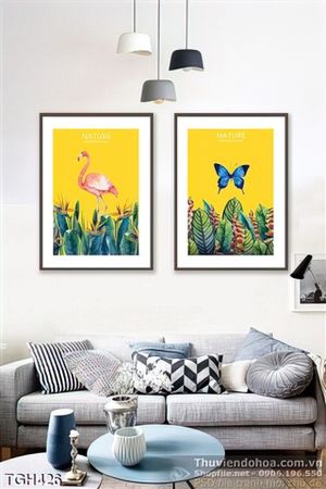 Tranh ghép gấu và hà mã