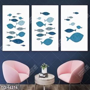 Tranh ghép 3 tấm cá đẹp