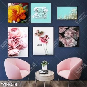 Tranh ghép 5 tấm hoa