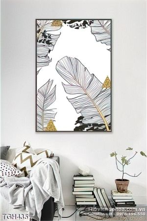Tranh ghép cá lá chuối trắng