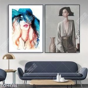 Tranh ghép 2 tấm fashion