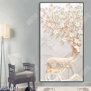 Tranh ghép hươu mẹ và hươu con