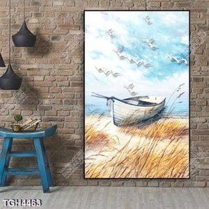 Tranh sơn dầu thuyền và chim