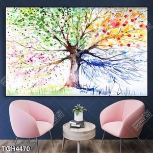 Tranh màu nước cây cổ thụ