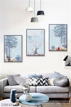Tranh ghép 2 mẹ con hưu