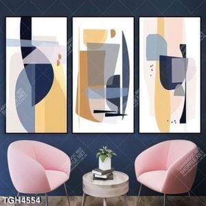 Tranh ghép 3 tấm trừu tượng