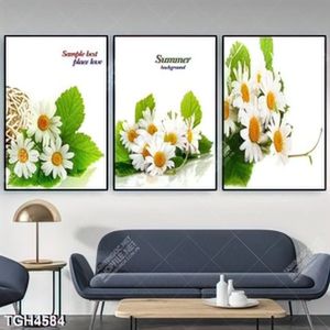 Tranh ghép 3 tấm hoa cúc