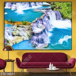 Tranh ghép thác nước và cá