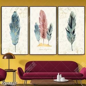 Tranh ghép 3 tấm lông vũ