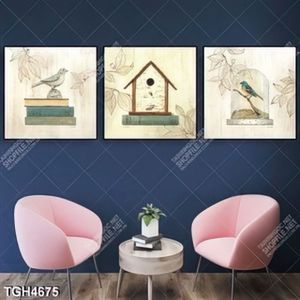 Tranh ghép 3 tấm nhà tổ chim