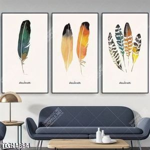 Tranh ghép 3 tấm lông vũ