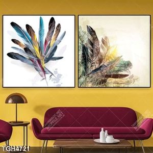 Tranh ghép 2 tấm lông vũ