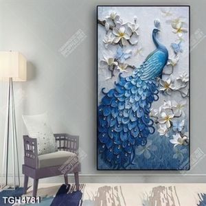 Tranh sơn dầu chim công