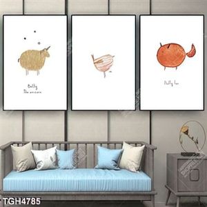 Tranh ghép 3 tấm thú ngộ nghĩnh