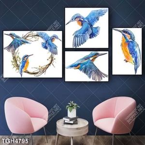 Tranh ghép 4 tấm chim chuồn chuồn