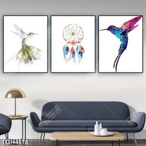 Tranh ghép 3 tấm chim chuồn chuồn