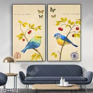 Tranh ghép 2 tấm chim nghệ thuật
