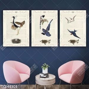 Tranh ghép 3 tấm các cặp đôi chim