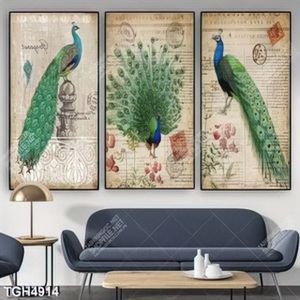 Tranh ghép 3 tấm công nền cổ điển